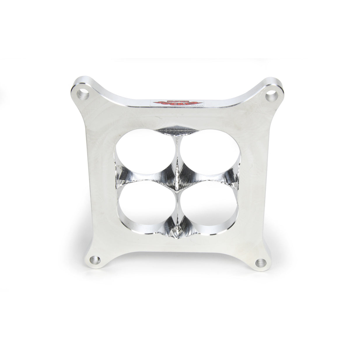 HVH Super Sucker Carburetor Spacer - 1" Thick - 4 Hole - Square Bore - Aluminum - Polished