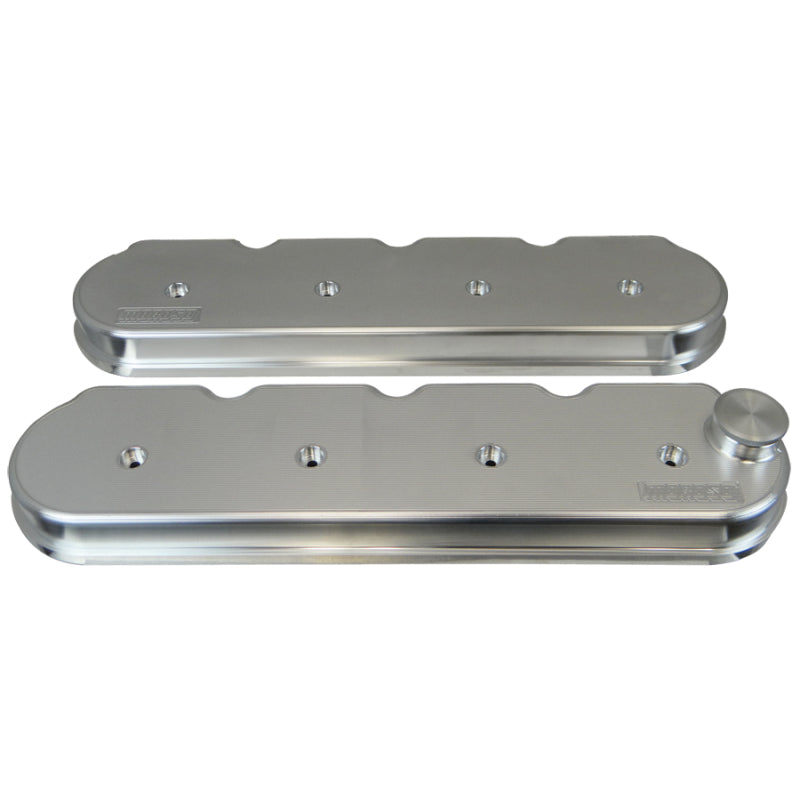 Moroso Tall Valve Cover - Breather Tubes - Breathers - Cast  - Polished - Small Block Chevy - Pair