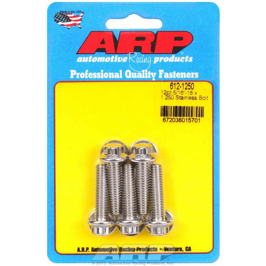 ARP Stainless Steel Bolt Kit - 12 Point (5) 5/16-18 x 1.250