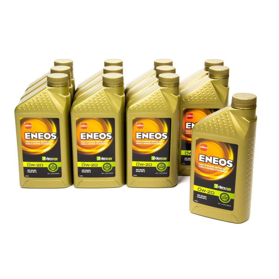 Eneos Full Synthetic Oil Dexos 1 Case 0w20 12 x 1 Quart