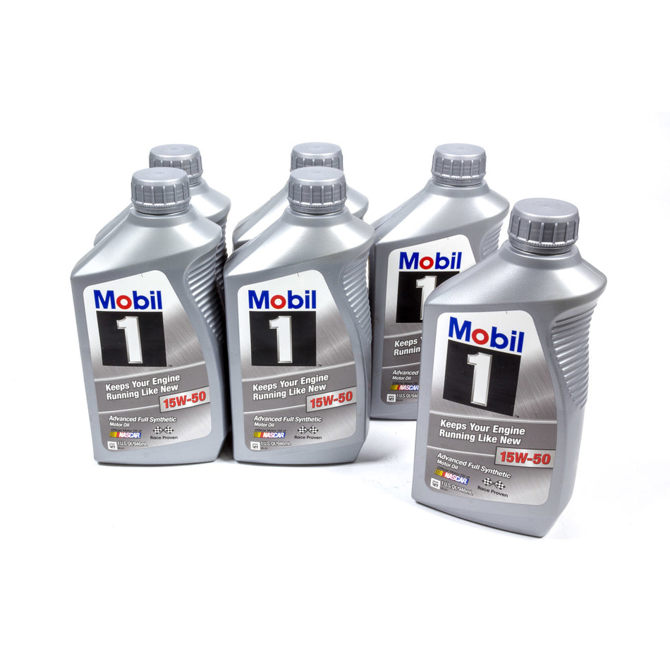 Mobil 15W-50 Synthetic Motor Oil - 1 Quart (Case of 6)