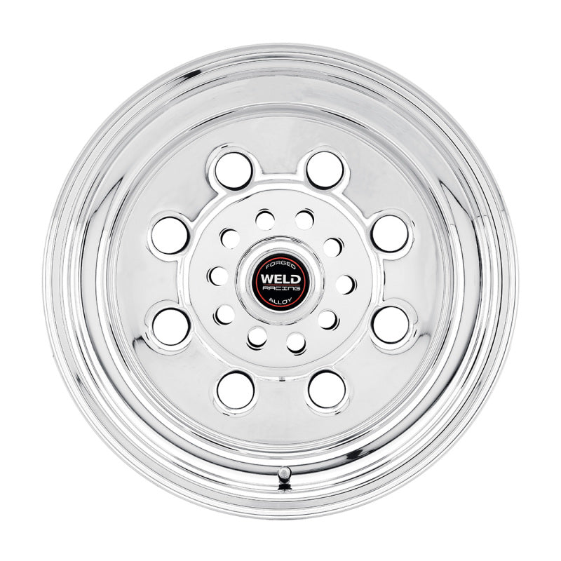 Weld Draglite Polished Wheel - 15" x 12" - 5 x 4.5"-4.75" Bolt Circle - 3.5" Back Spacing - 15.5 lbs