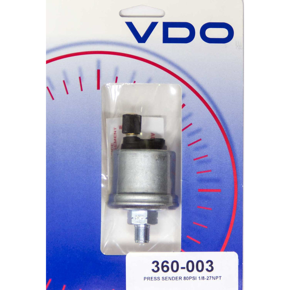 VDO Pressure Sender Electric 1/8" NPT Male 80 psi - Each