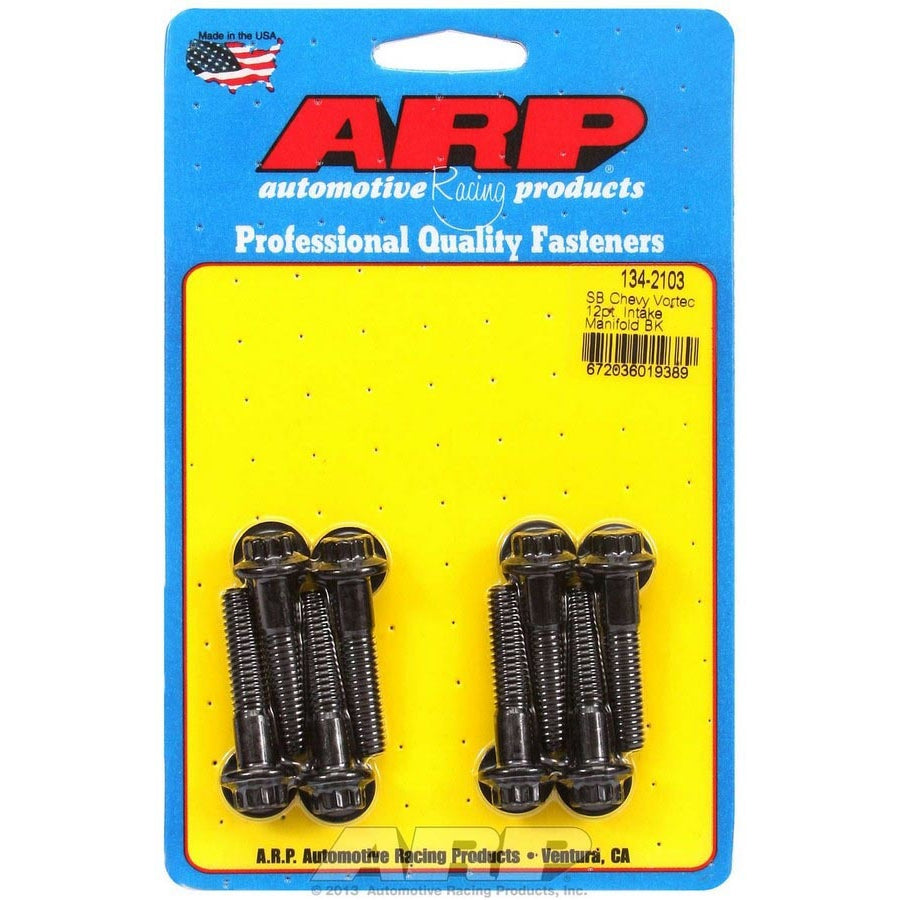 ARP Black Oxide Intake Bolt Kit - SB Chevy Vortec - Fits Most Intakes - 12-Point