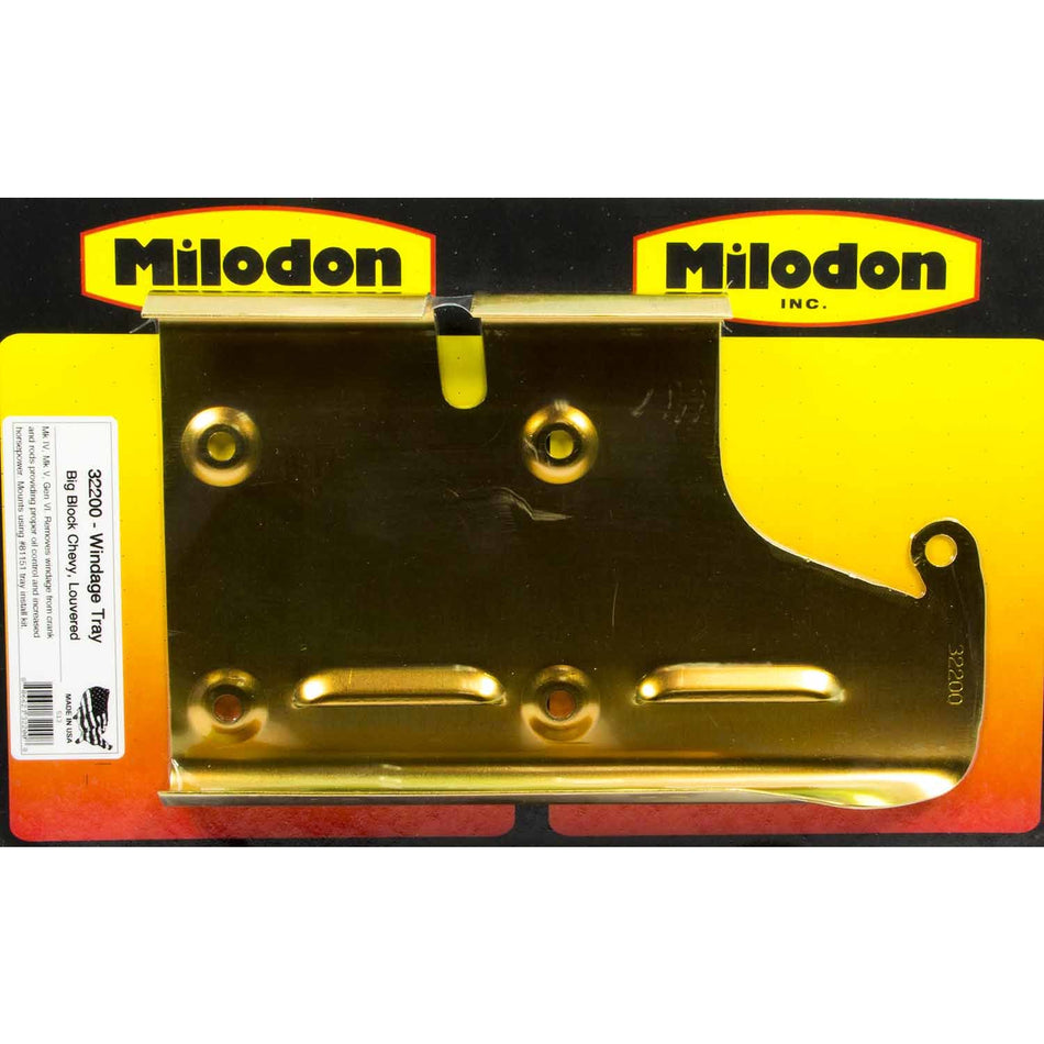 Milodon BB Chevy Louvered Windage Tra