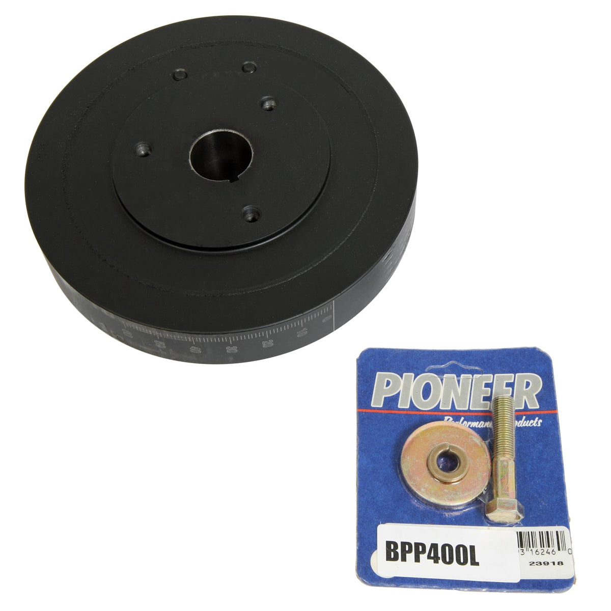 Blueprint Engines Harmonic Balancer - 8.000 in OD - Black Zinc - External Balance - Small Block Chevy