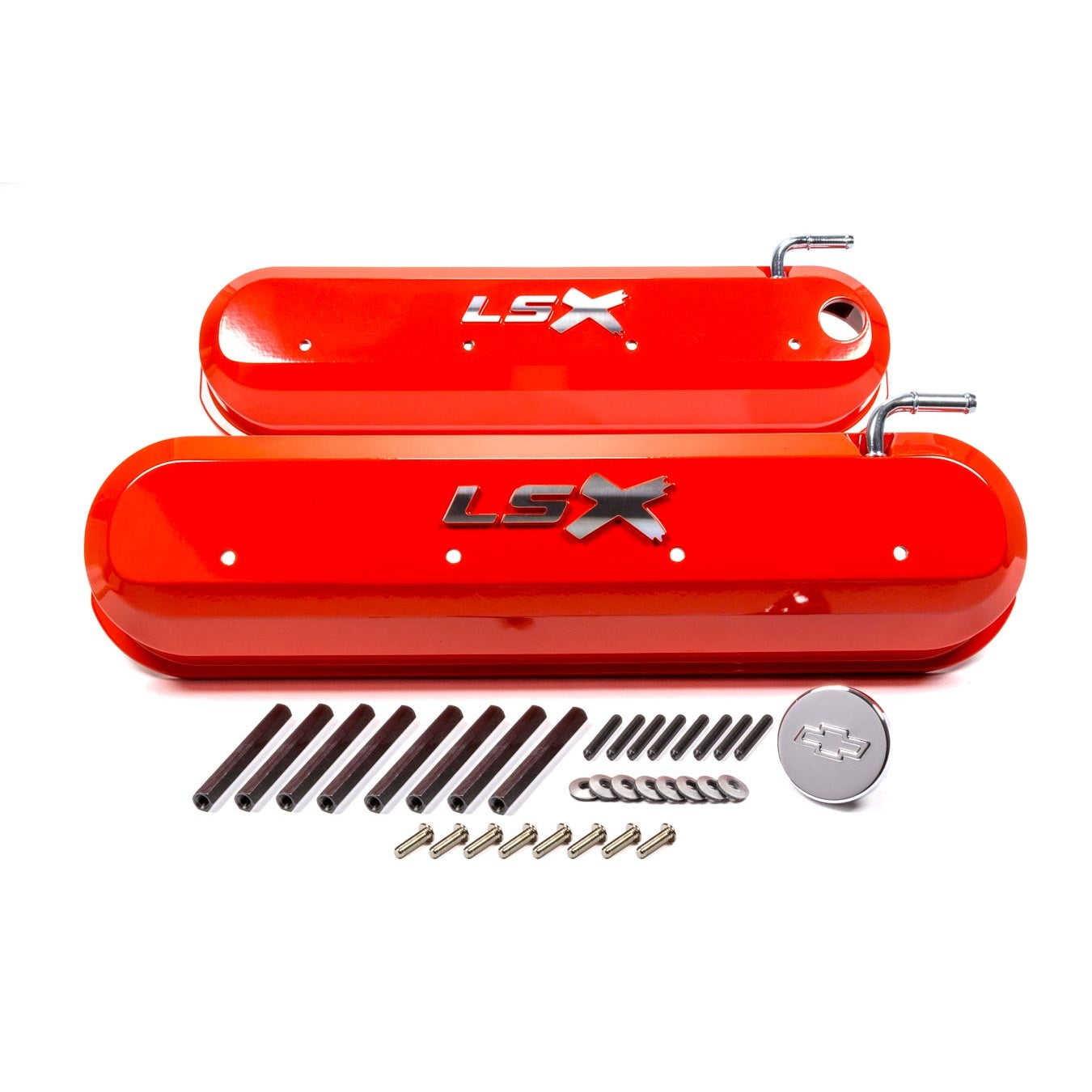 Proform Performance Parts Slant-Edge Valve Covers Tall Baffled Breather Hole - Raised LSX Logo