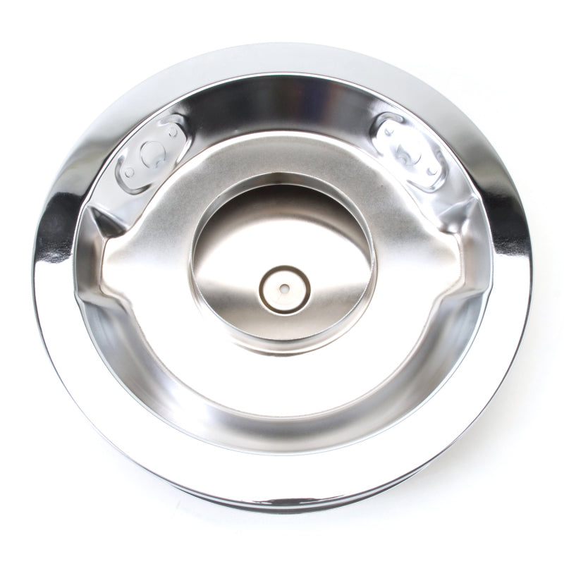 Edelbrock Chrome Air Cleaner - 14" Diameter w/ 3" Element - 3/8" Deeper Flange (3-3/4")