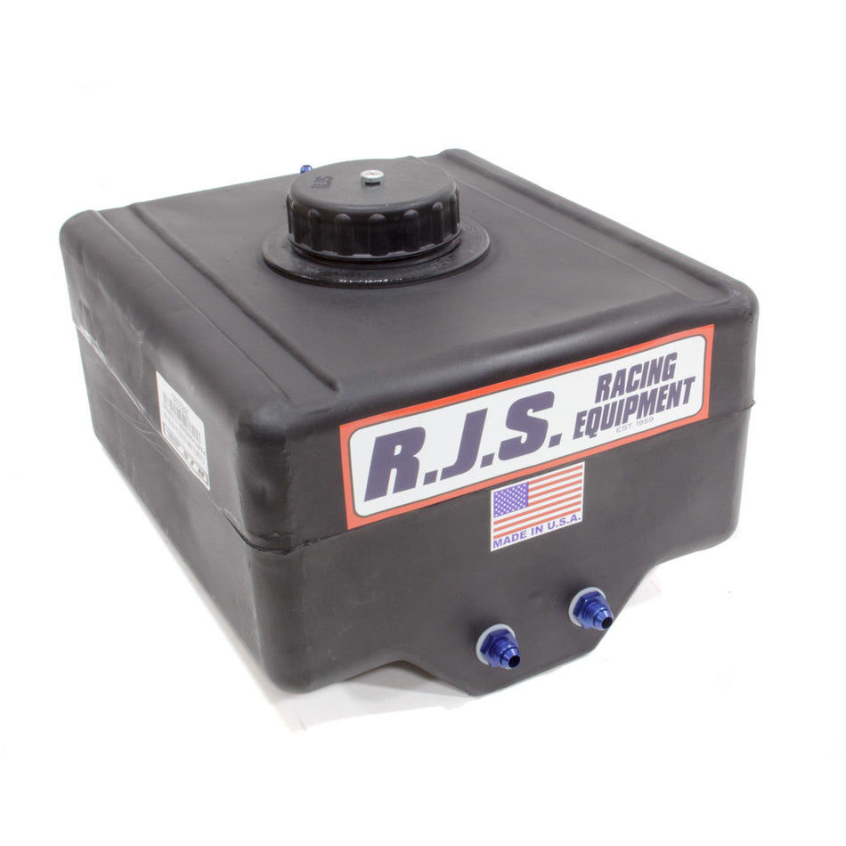 RJS Racing Equipment Drag Race Fuel Cell 12 gal 16 x 18-1/8 x 8-7/8" Tall 8AN Male Outlets - 6AN Male Vent