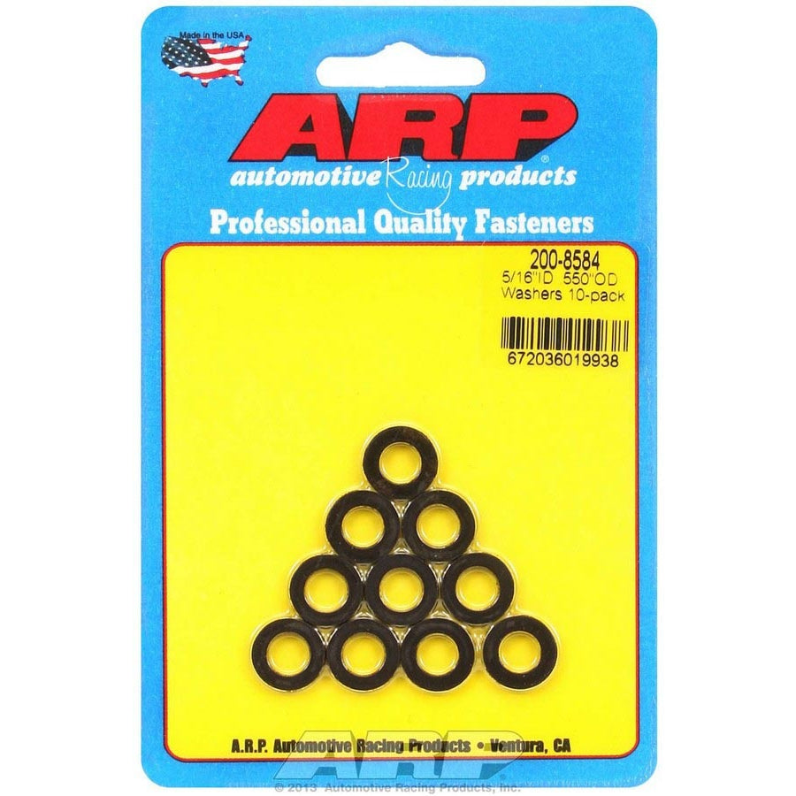 ARP Black Washers - 5/16 ID x .550 OD (10)