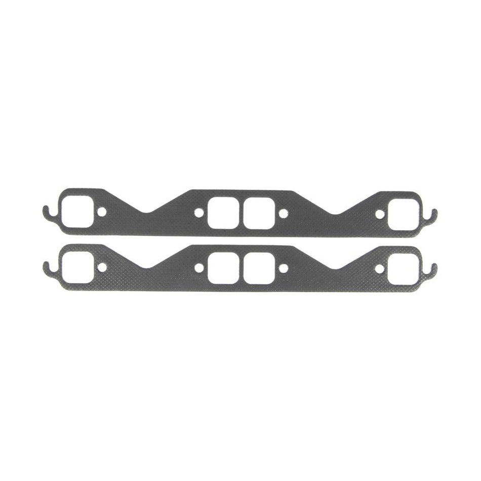 Clevite Header Gasket - 1.450 x 1.450" Stock Square Port - Steel - Core Graphite - SB Chevy (Pair)