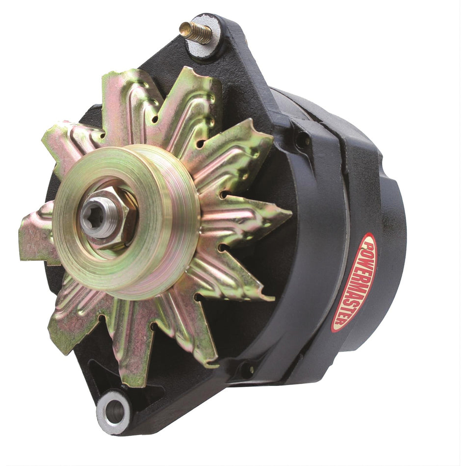 Powermaster Alternator - GM Original Look - 150 amp - 12V - Single V-Belt Pulley - Black - GM