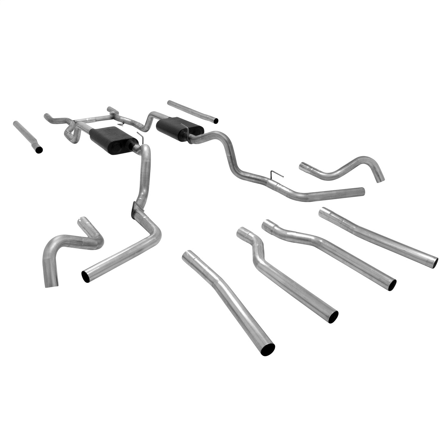 Flowmaster American Thunder Exhaust System Header Back 2-1/2" Tailpipe 2-1/2" Tips - Steel