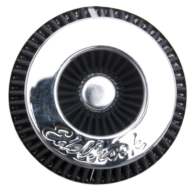 Edelbrock Pro-Flo Air Filter Element Conical 6" Base 4-3/4" Top Diameter - 10-1/2" Tall - Chrome/Black