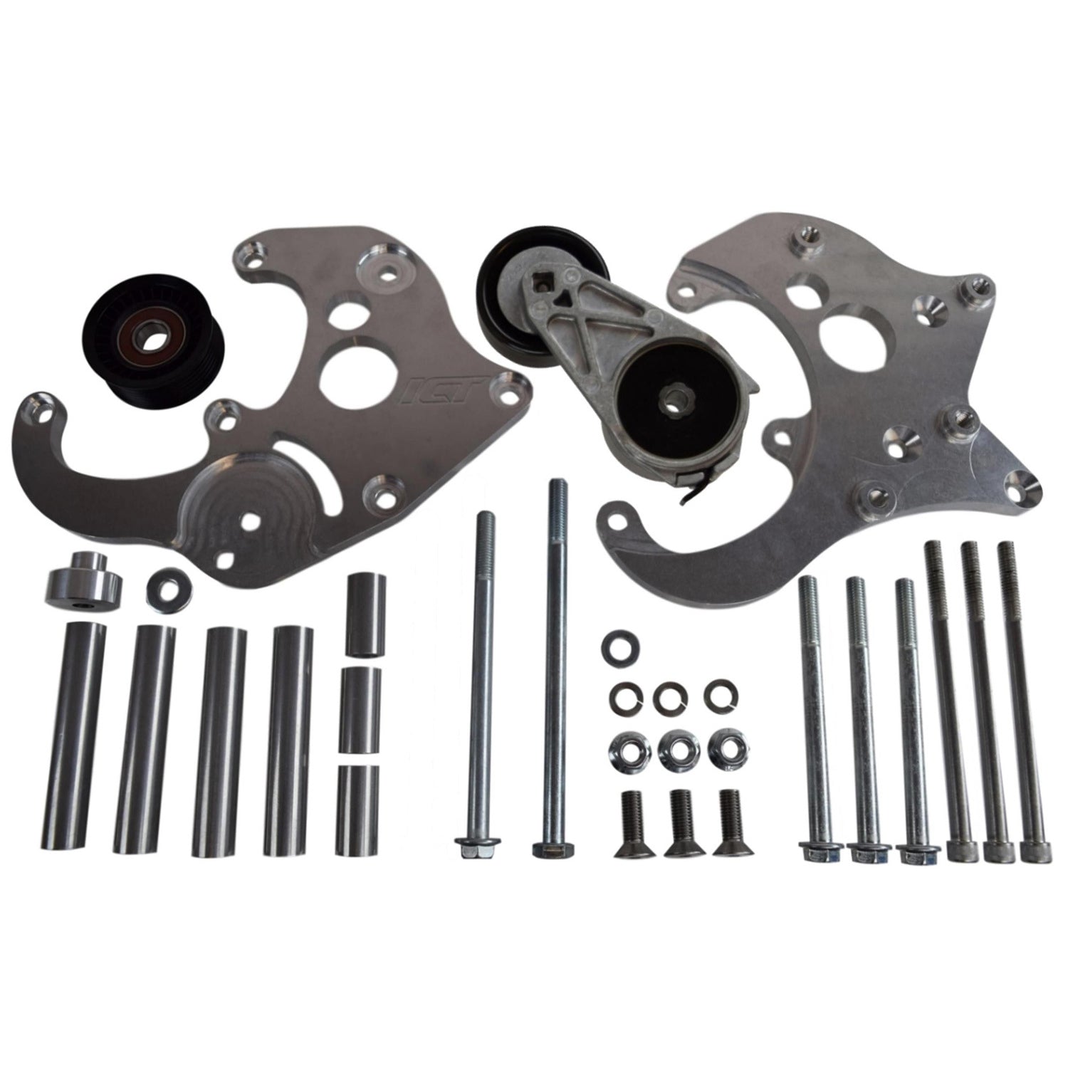 ICT Billet Air Conditioning Bracket - Head Mount - Aluminum - Truck R4 Compressor - GM LS-Series