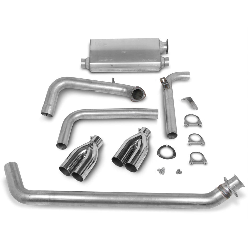 Hooker Cat-Back Exhaust System - 2-1/2 in Diameter - 3 in Stainless Tips - GM F-Body 1983-92