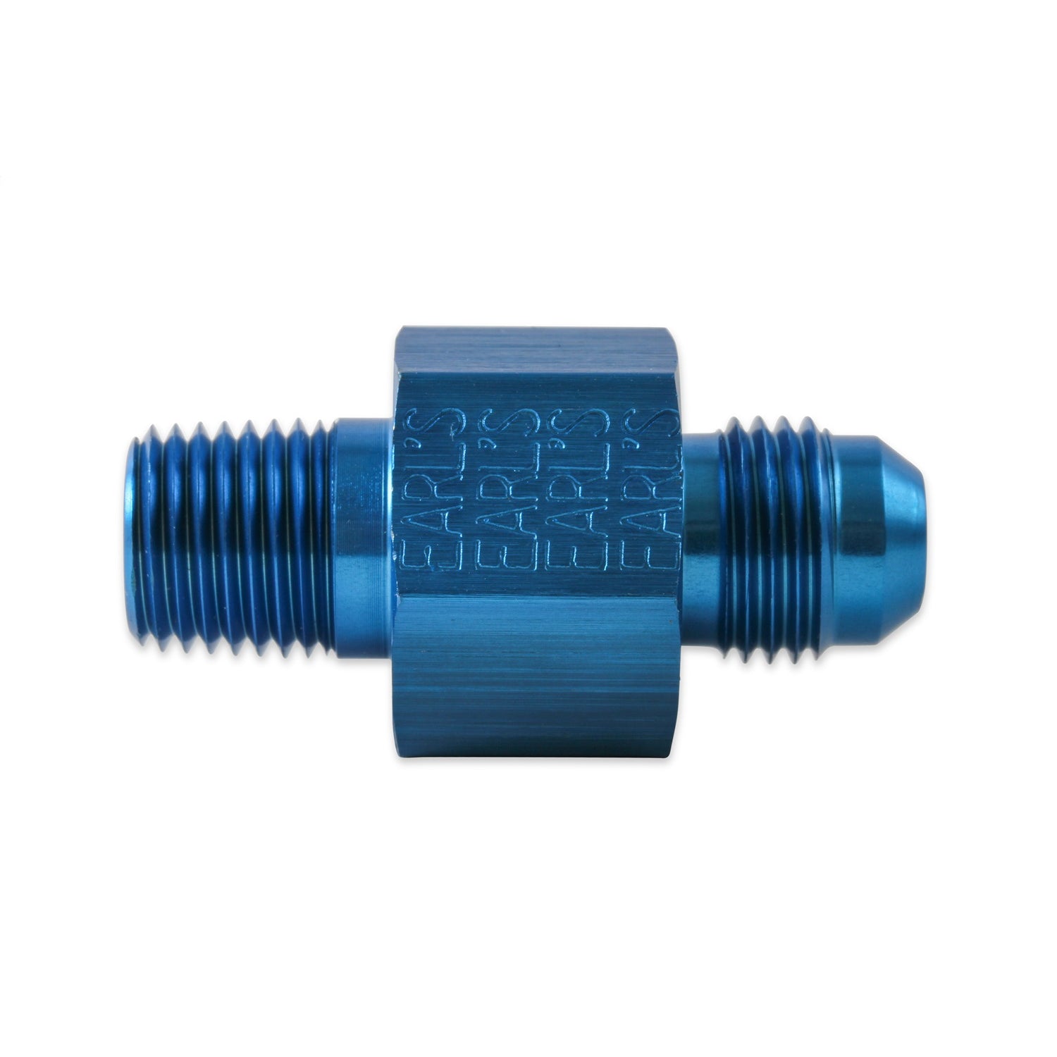 Earl's Pressure Gauge Adapter -08 AN Male to 3/8" NPT w/ 1/8" NPT In Hex