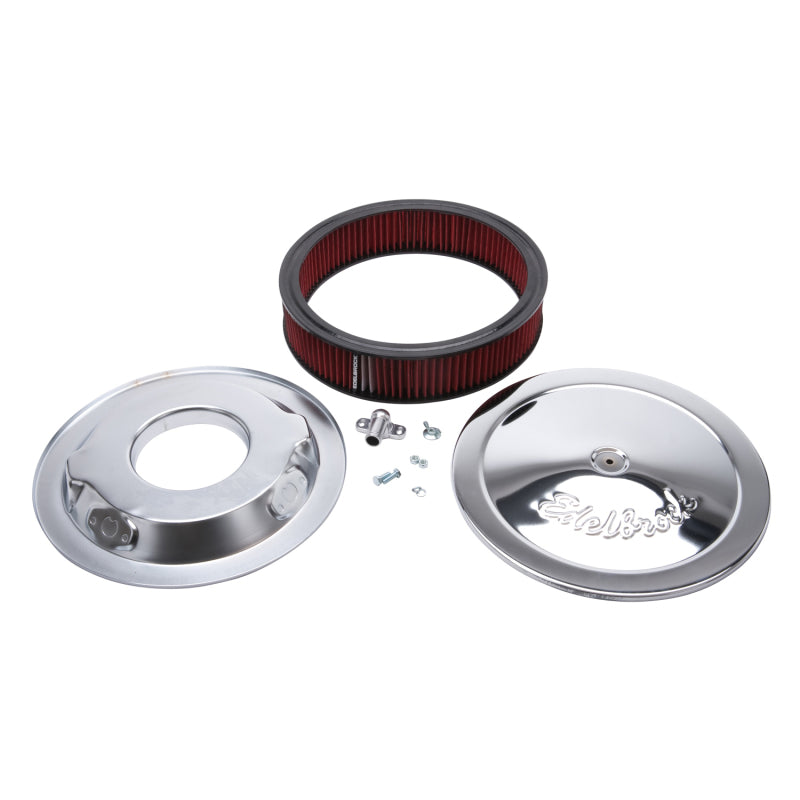 Edelbrock Pro-Flow Air Cleaner Kit 14" x 3" Chrome