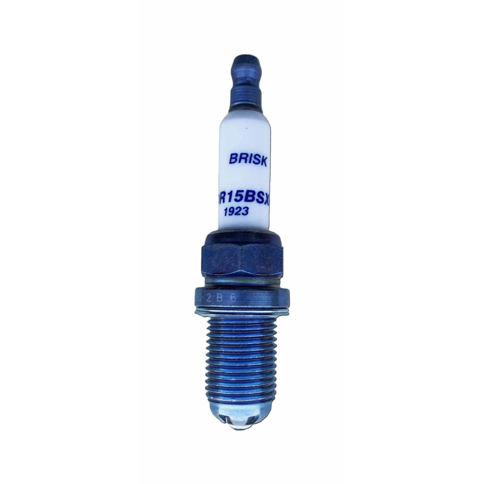 Brisk Premium EVO Spark Plug - 14 mm Thread - 19 mm R - Heat Range 15 - Gasket Seat - Resistor DR15BSXC