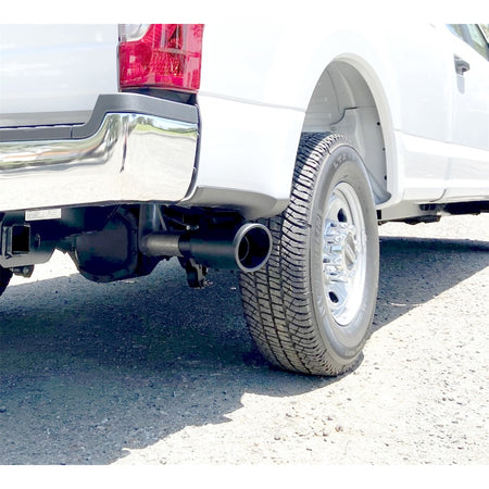 Gibson Elite Black Exhaust System - Cat-Back - 3" Diameter - Single Side Exit - 5" Black Tip - Stainless - Super Duty