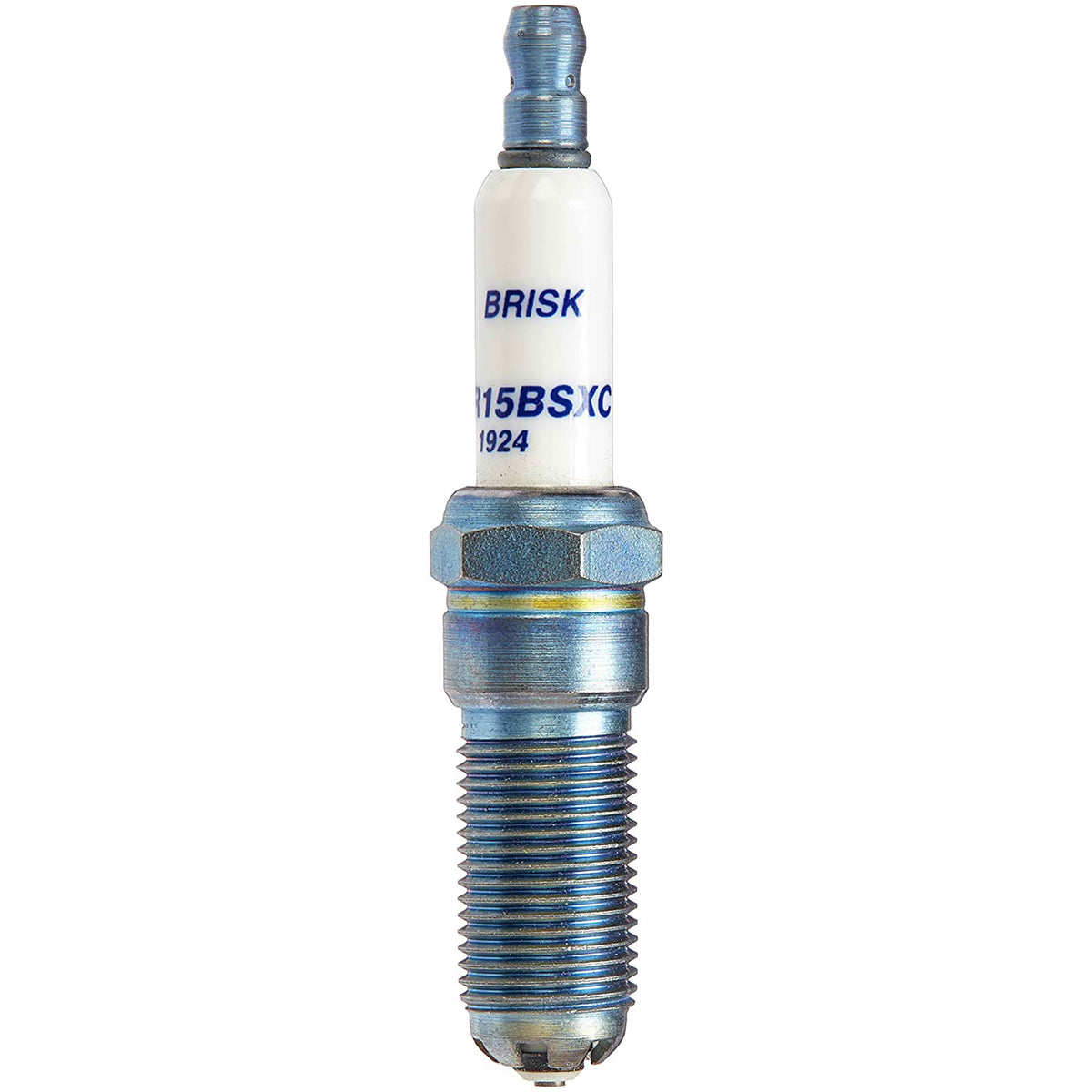 Brisk Premium EVO Spark Plug - 14 mm Thread - 25 mm R - Heat Range 15 - Tapered Seat - Resistor