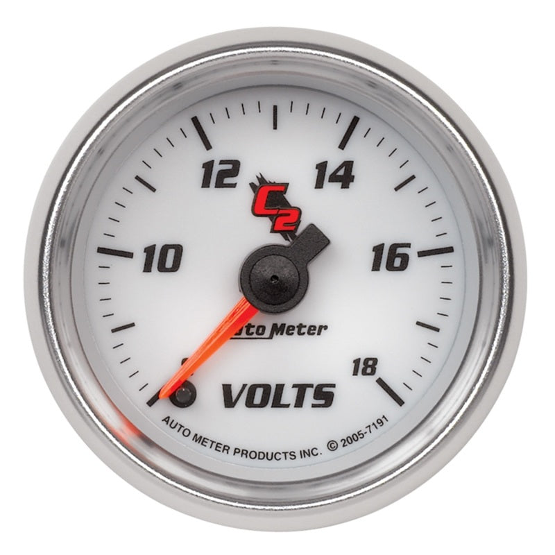Auto Meter C2 Electric Voltmeter Gauge - 2-1/16"