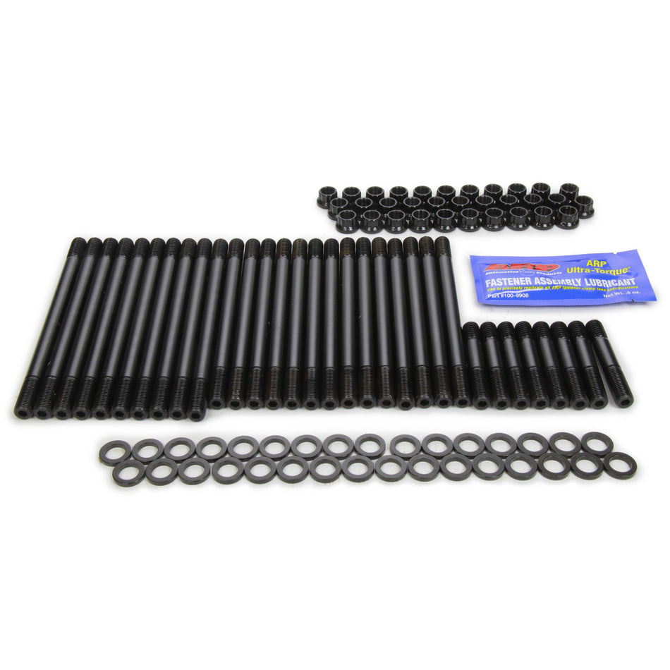 ARP Cylinder Head Stud Kit - 12 Point Nuts - Chromoly - Black Oxide - Aftermarket Head - Big Block Chevy 235-4320