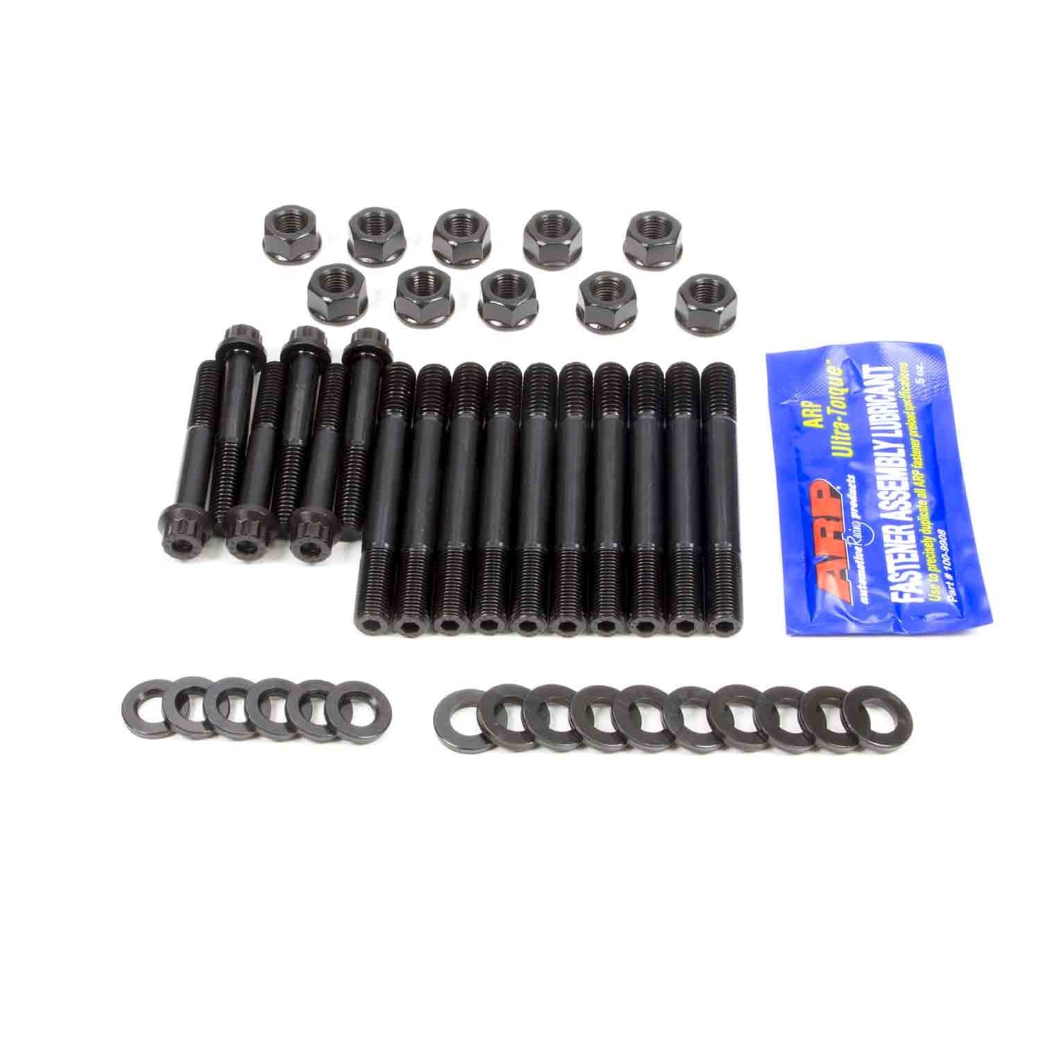 ARP Main Stud Kit - Hex Nuts - 4-Bolt Mains - Chromoly - Black Oxide - SVO - Small Block Ford