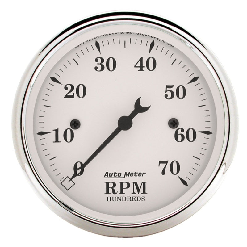 Auto Meter Old Tyme White Electric Tachometer - 3-1/8"