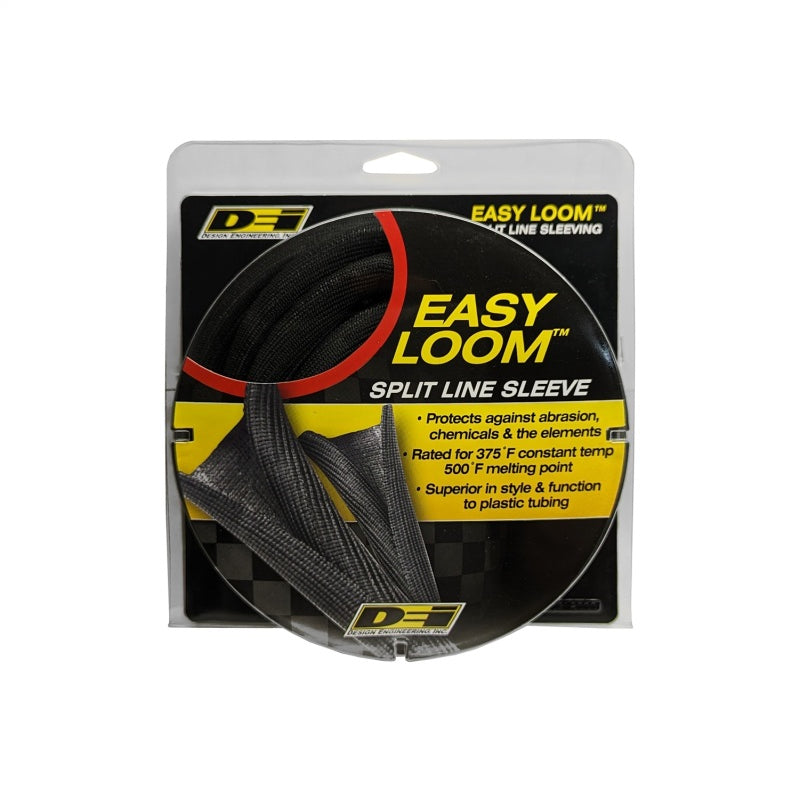DEI Hose and Wire Sleeve - 1/2" Diameter - 12 ft - Split - Black