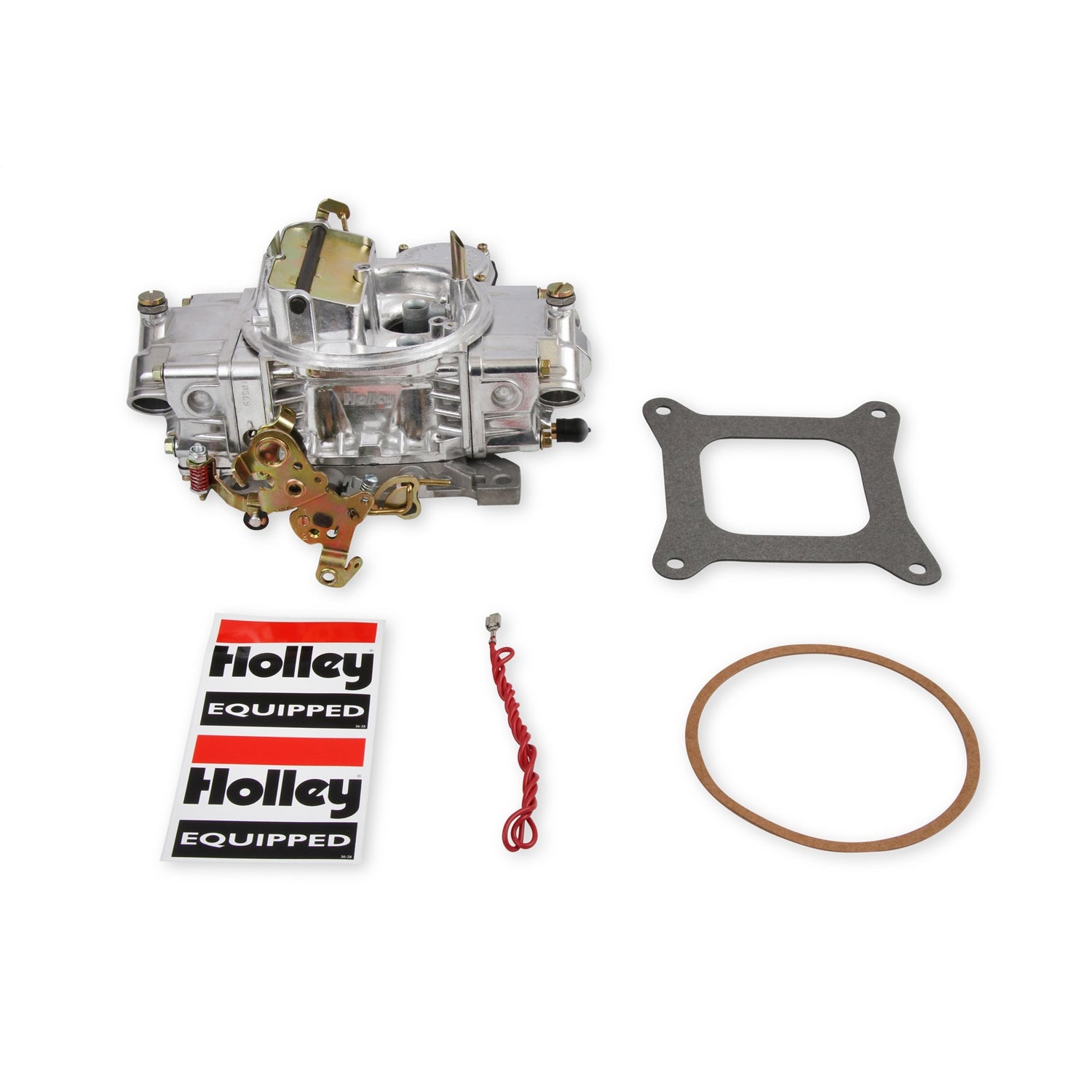 Holley Street Model 4160 750 CFM 4-Barrel Carburetor - Square Bore - Electric Choke - Vacuum Secondary - Dual Inlet - Silver