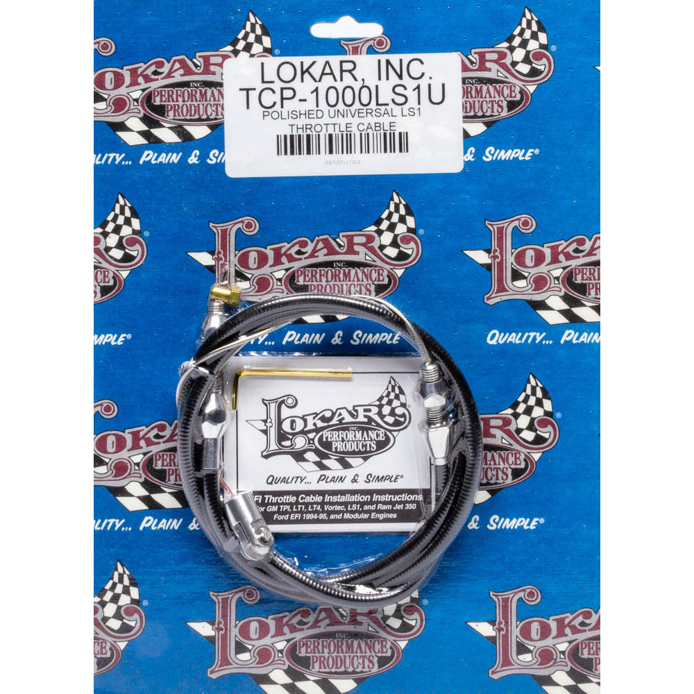 Lokar Polished Universal Throt tle Cable LS Engine