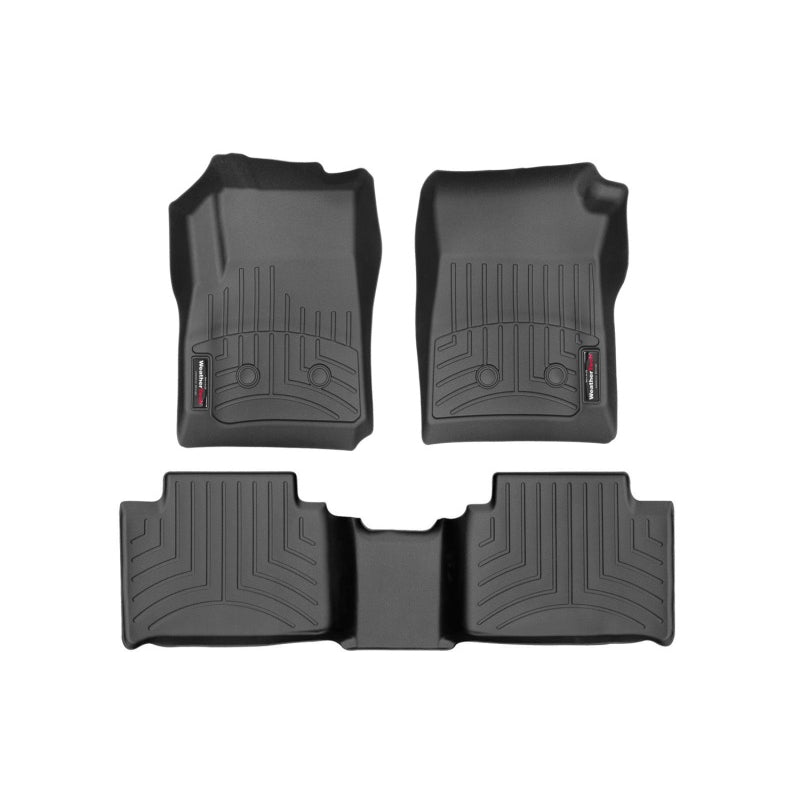 WeatherTech FloorLiners - Front/2nd Row - Black - GM Midsize Truck 2015-19