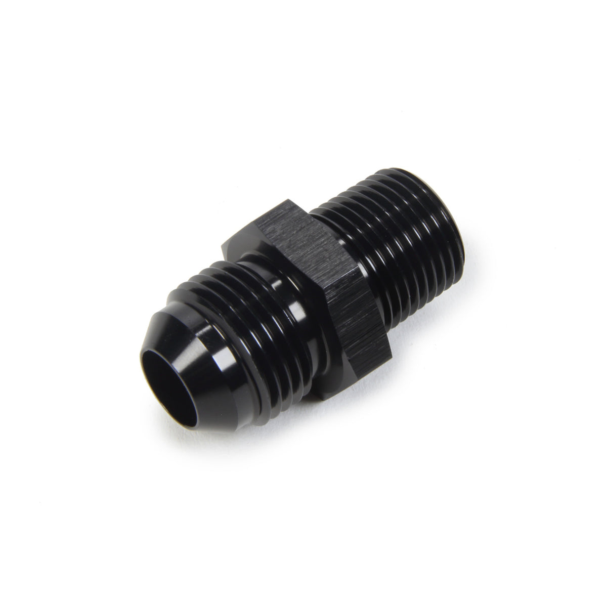 Triple X Race Co. Adapter Fitting Straight 8 AN Male to 3/8" NPT Male Aluminum - Black Anodize