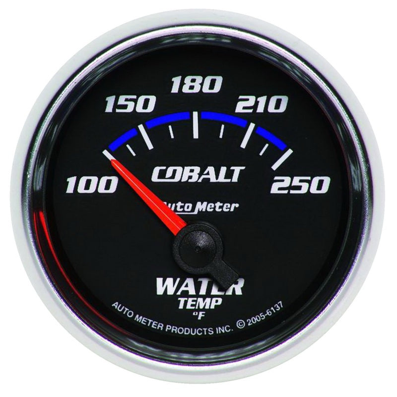 Auto Meter Cobalt 100-250 Degree F Water Temperature Gauge - Electric