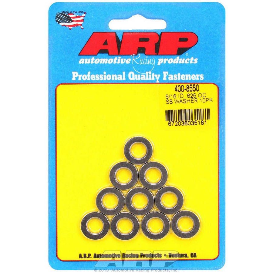 ARP Stainless Steel Flat Washers - 5/16 ID x .625 OD (10)