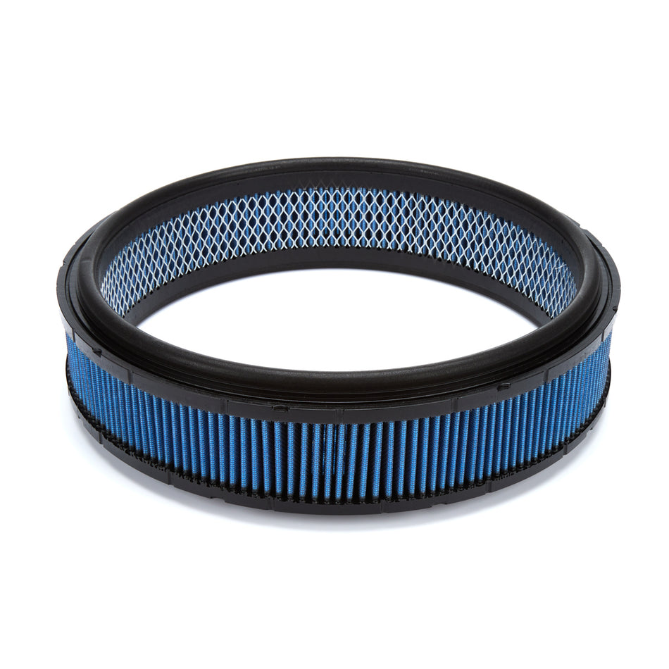 Walker Classic Profile Round Air Filter Element - 14 in Diameter - 3 in Tall - Reusable Cotton - Blue