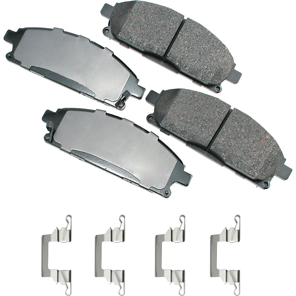 Akebono Brakes ProACT Front Brake Pads - Acura MDX 2003-06/Nissan Quest 2004-09 (Set of 4)