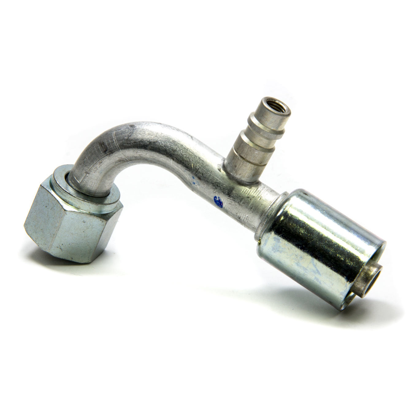 Vintage Air Hose End Fitting 90 Degree 10 AN Hose Crimp to 10 AN Female O-Ring - Charge Port