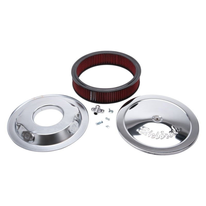 Edelbrock Pro-Flow Air Cleaner Kit 14" x 3" Chrome