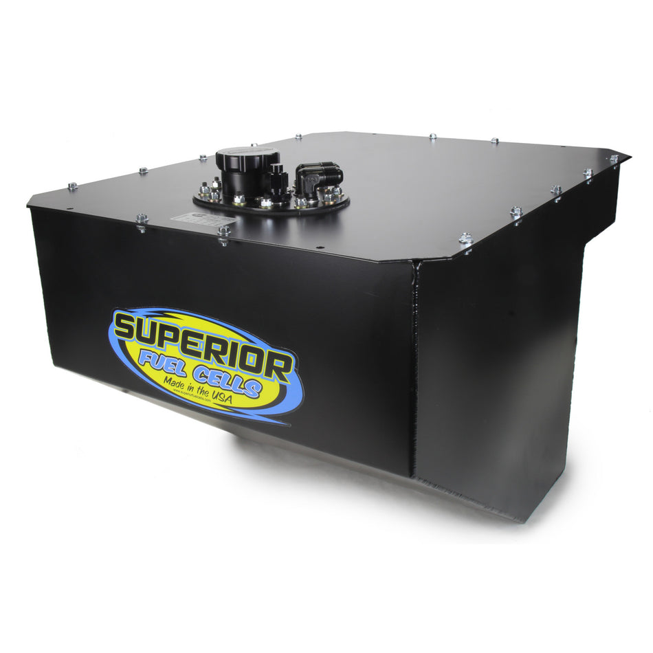 Superior 26 Gallon Fuel Cell - SFI Approved - 20.5 in Wide x 19.75 in Deep - 10 AN Male Outlet/Return - Black