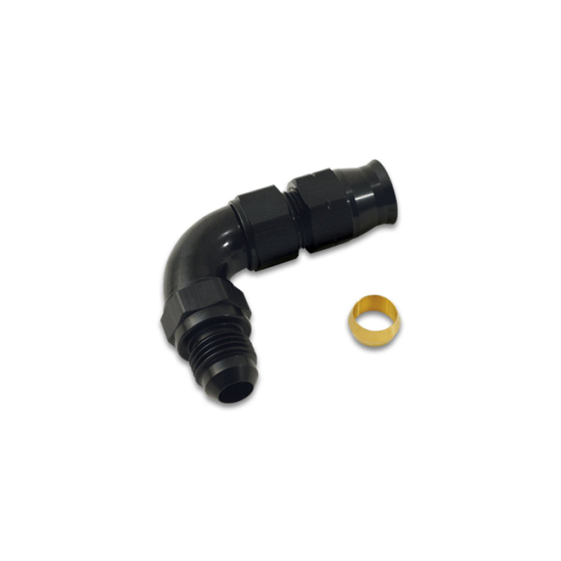 Vibrant Performance 90 Degree 8 AN Male to 1/2 in Tube End - Black