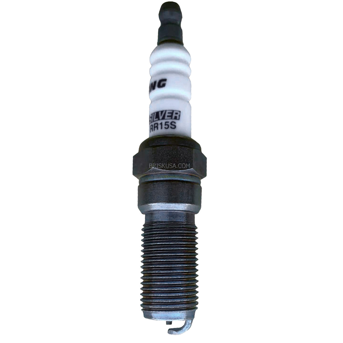 Brisk Silver Racing Spark Plug - 14 mm Thread - 25 mm R - Heat Range 15 - Tapered Seat - Resistor RR15S