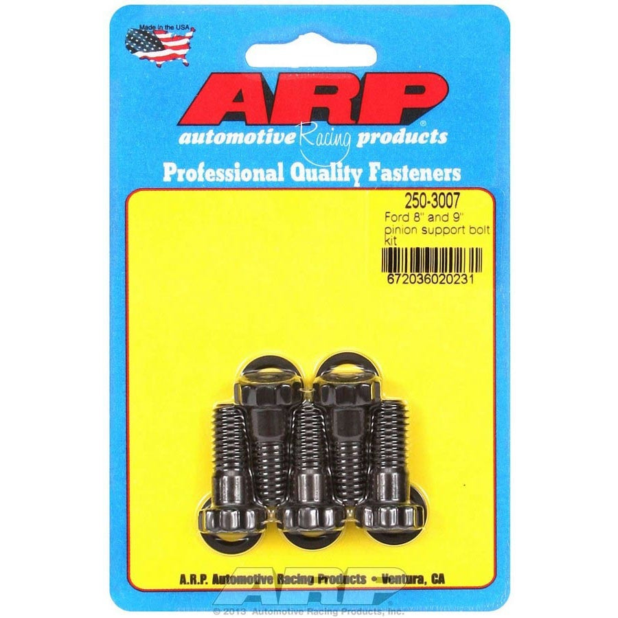 ARP 3/8-16" Thread Pinion Support Bolt Kit 1.000" Long Hex Head Chromoly - Black Oxide