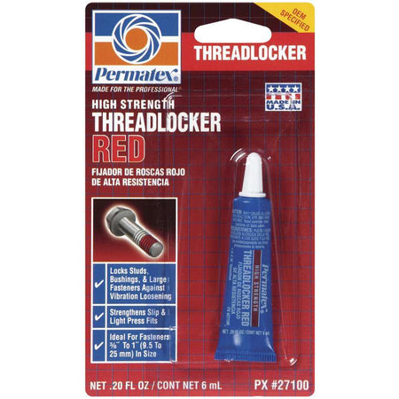 Permatex High Strength Threadlocker - Red - 6 ml Tube