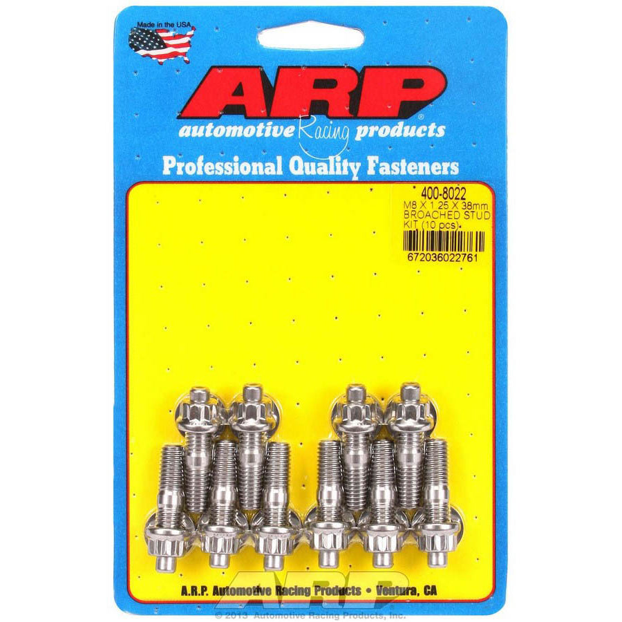 ARP Stainless Steel Stud Kit - (10) M8 x 1.25" x 38mm