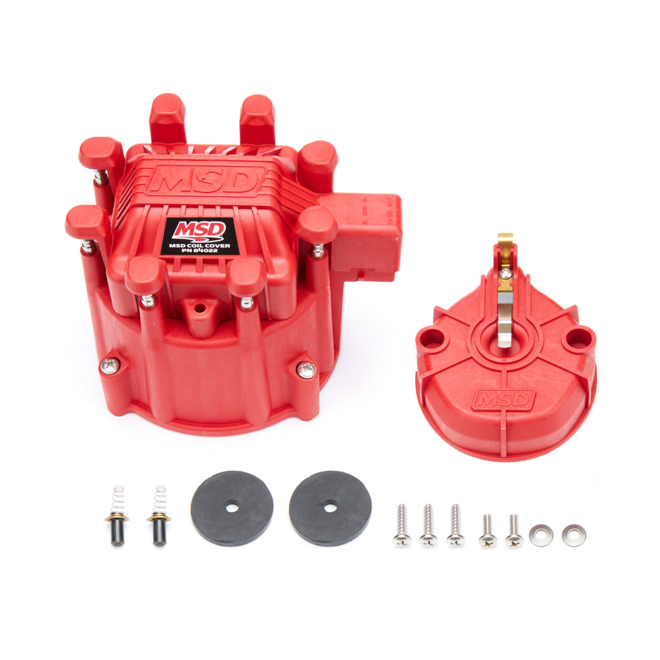 MSD Distributor Cap and Rotor Kit - Includes HEI Cap/Rotor/Coil Cover