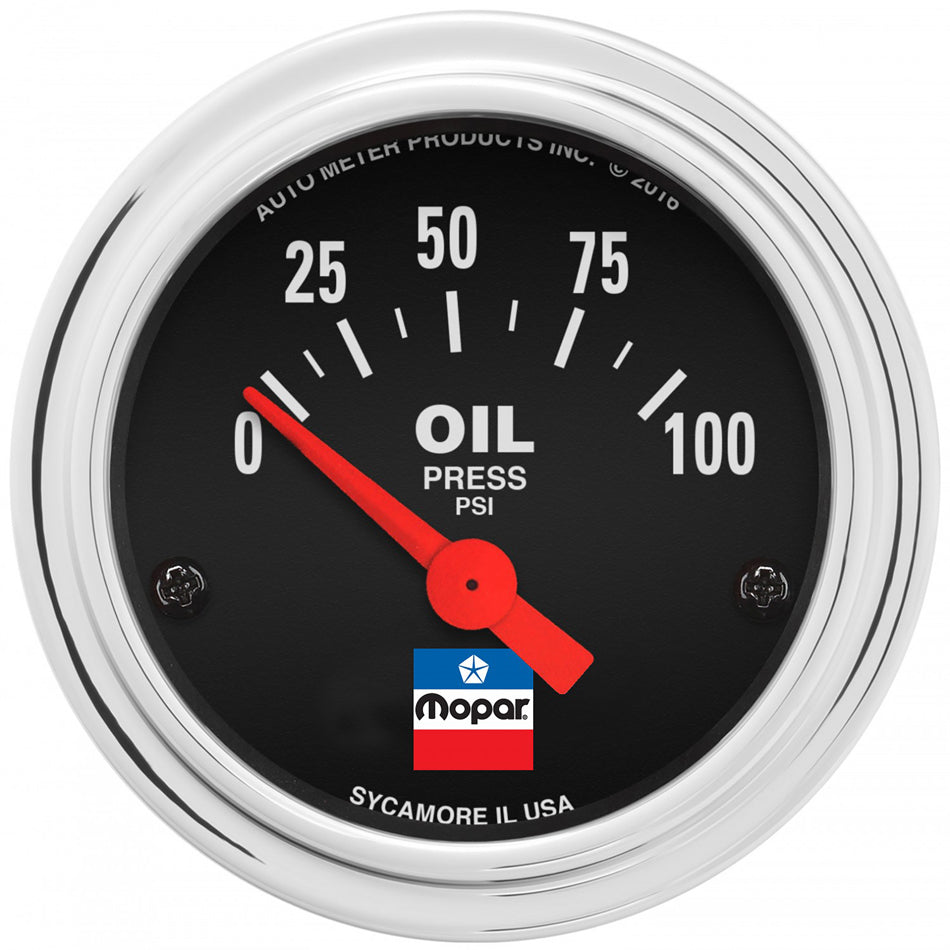 Auto Meter 2-1/16 Oil Pressure Gauge Mopar Logo Series