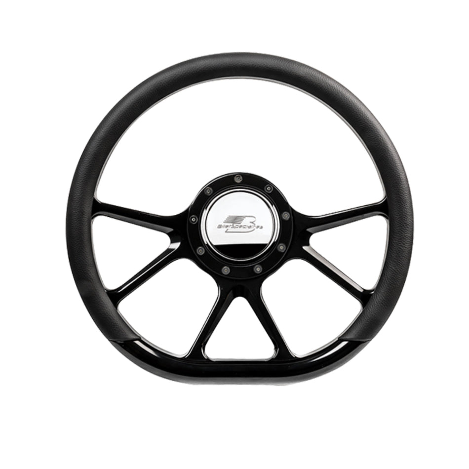 Billet Specialties Steering Wheel 14" D-Shape Prism Black