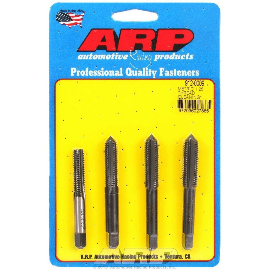ARP Thread Chaser - 10 mm x 1.25 - 11 mm x 1.25 - and 12 mm x 1.25 Male Threads - Steel - Universal - (Set of 4)